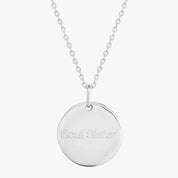 Silver Organic Disc Necklace