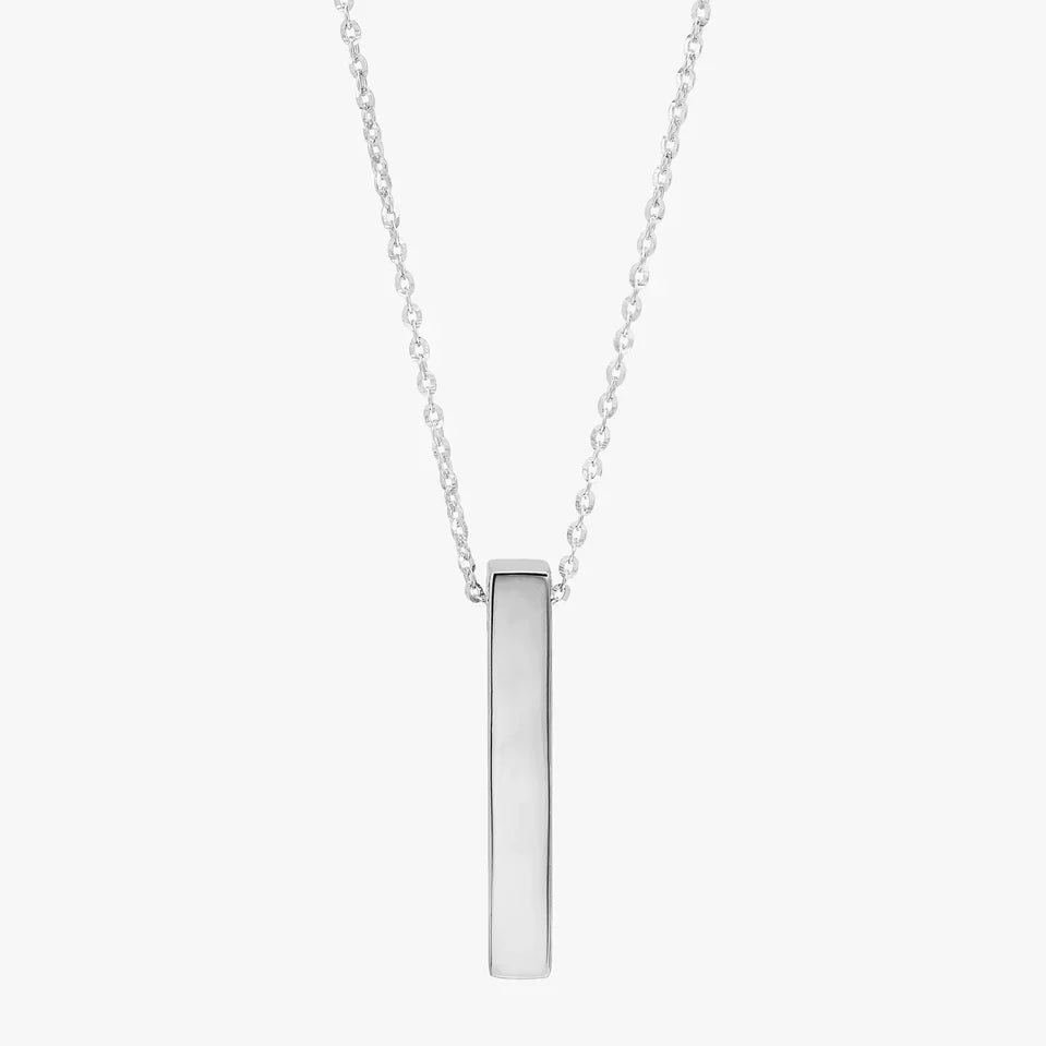 Silver Vertical Bar Necklace