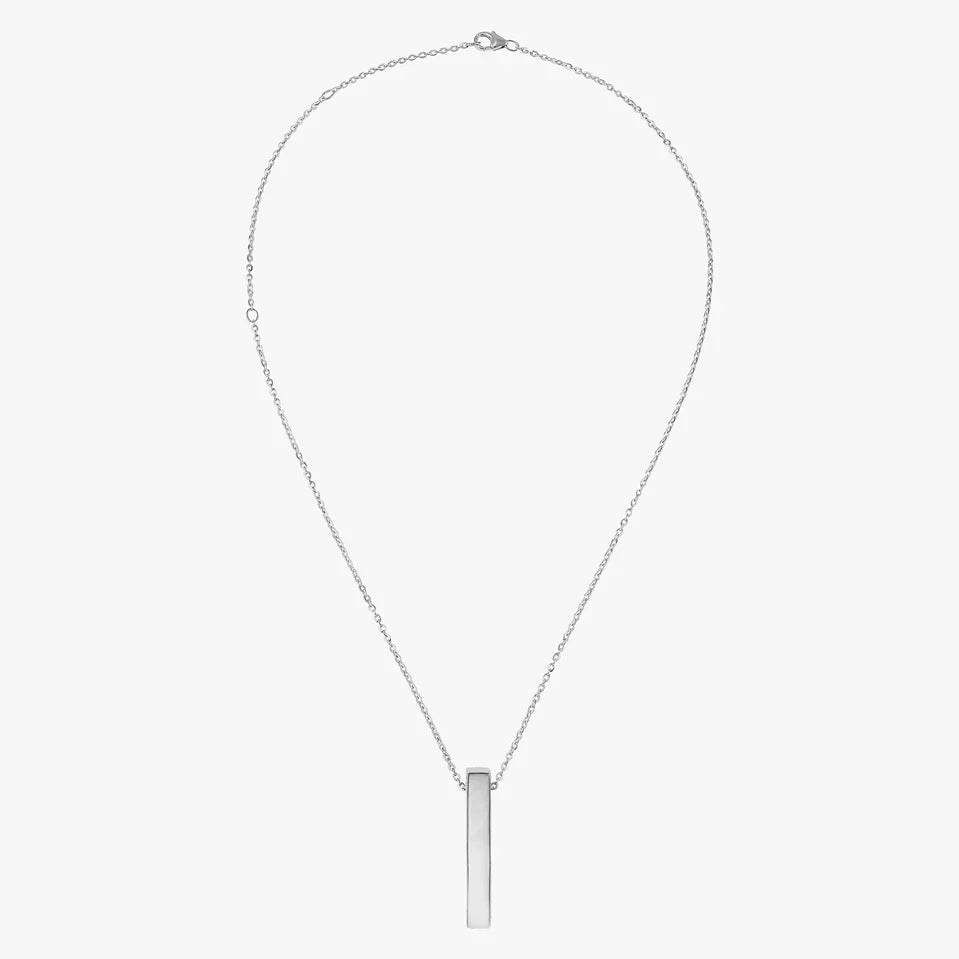 Silver Vertical Bar Necklace