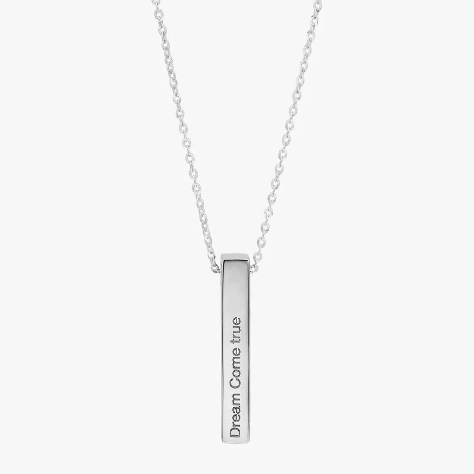 Silver Vertical Bar Necklace