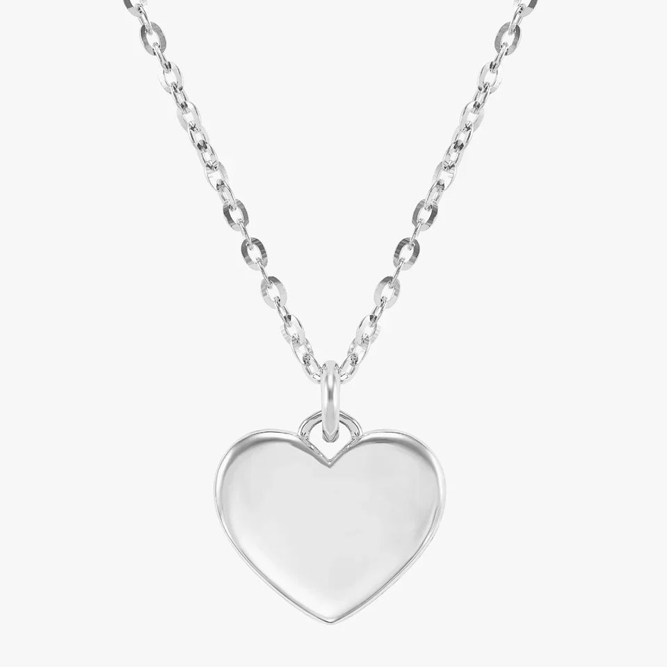 Silver Heart Pendant Necklace