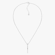 Silver Vertical Bar Pendant Necklace