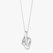Silver Sculpted Knot Pendant Necklace