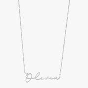 Silver Script Name Necklace
