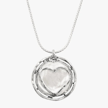 Carave Paris Mother of Pearl Heart Pendant Necklace