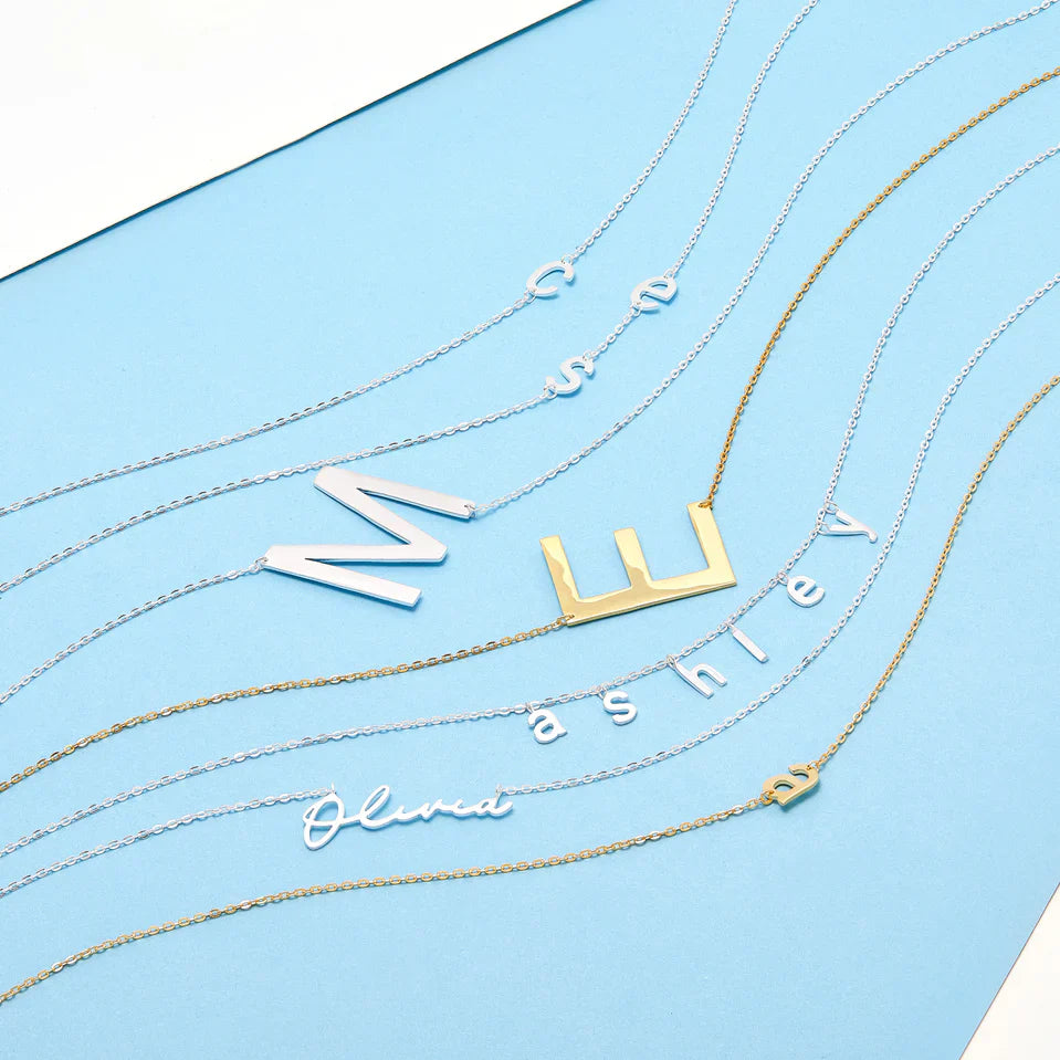 Silver Script Name Necklace