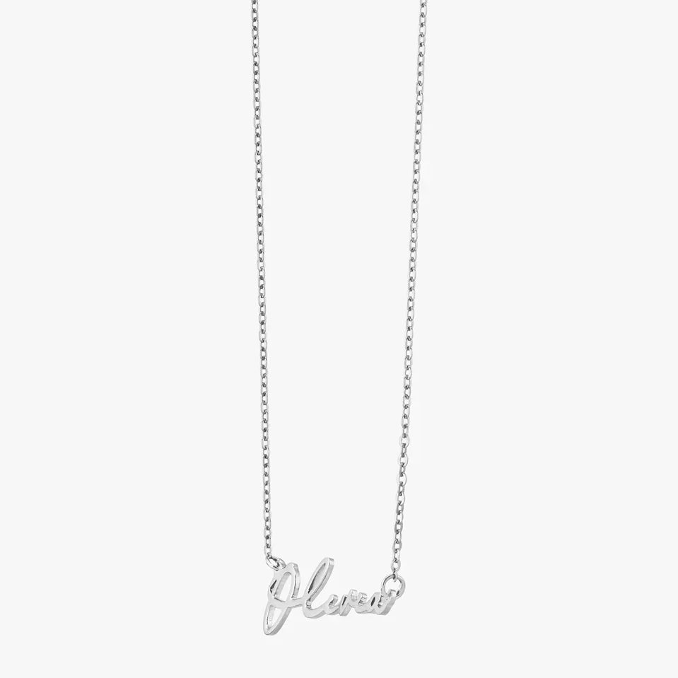 Silver Script Name Necklace