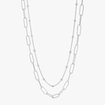 Carave Paris Layered Paperclip Chain Necklace