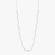 Silver Beaded Station Necklace