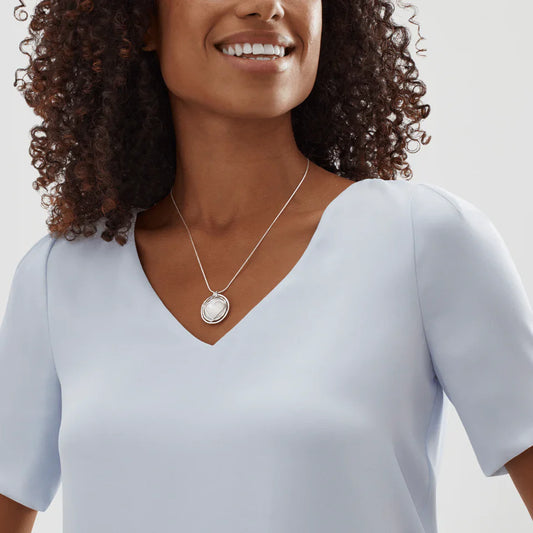 Carave Paris Mother of Pearl Heart Pendant Necklace