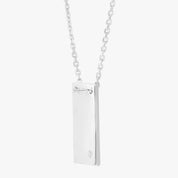 Minimal Polished Bar Silver Necklace