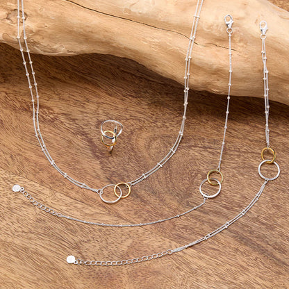 Carave Paris Interlocking Circle Chain Necklace