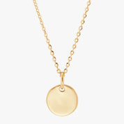 Polished Disc Silver Pendant Necklace