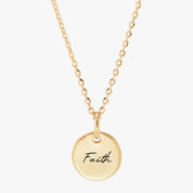Polished Disc Silver Pendant Necklace