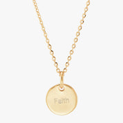 Polished Disc Silver Pendant Necklace