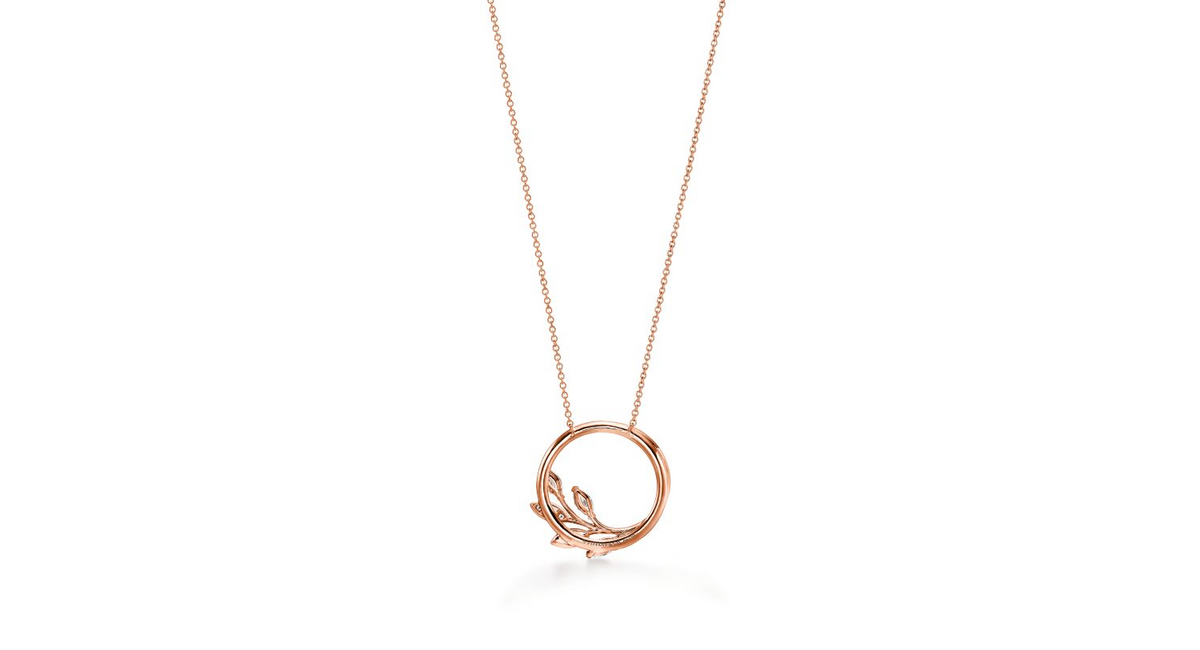 Carave Paris Floral Circle Halo Pendant Necklace