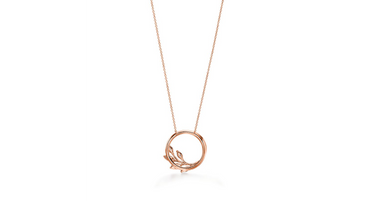 Carave Paris Floral Circle Halo Pendant Necklace