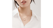 Silver Leaf Circle Pendant Necklace