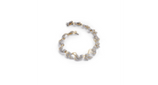 Silver Twisted Vine Stone Bracelet