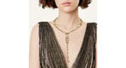 Silver Serpent Diamond Collar Necklace