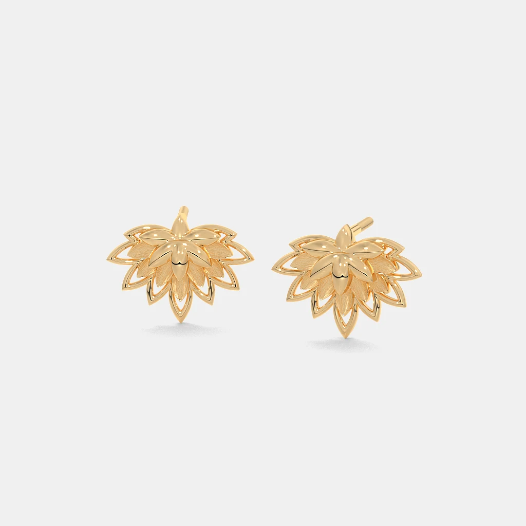 Carave Paris Lotus Flower Stud Earrings