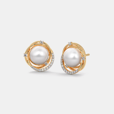 Carave Paris Pearl Halo Circle Stud Earrings