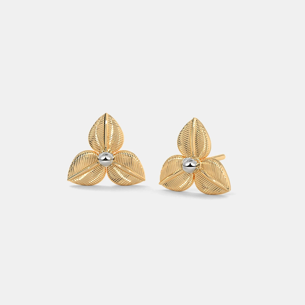 Carave Paris Botanical Leaf Trio Stud Earrings