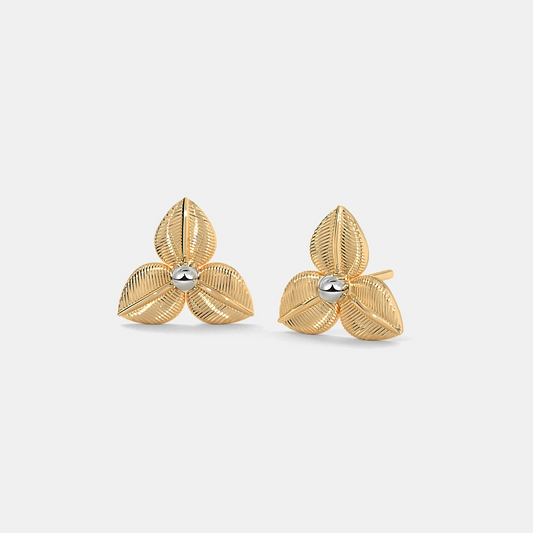Carave Paris Botanical Leaf Trio Stud Earrings