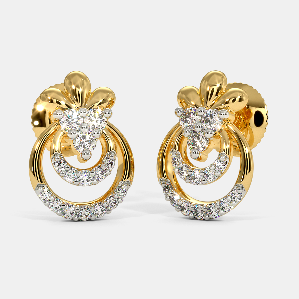Carave Paris Floral Halo Circle Stud Earrings