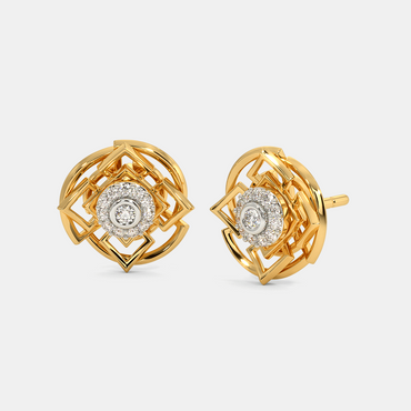 Carave Paris Geometric Halo Circle Stud Earrings