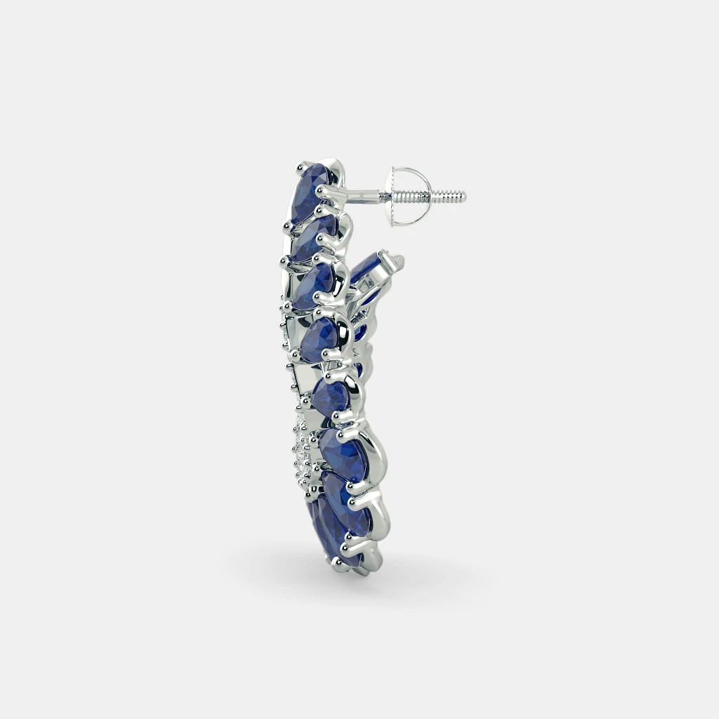 Carave Paris Sapphire Teardrop Hoop Earrings