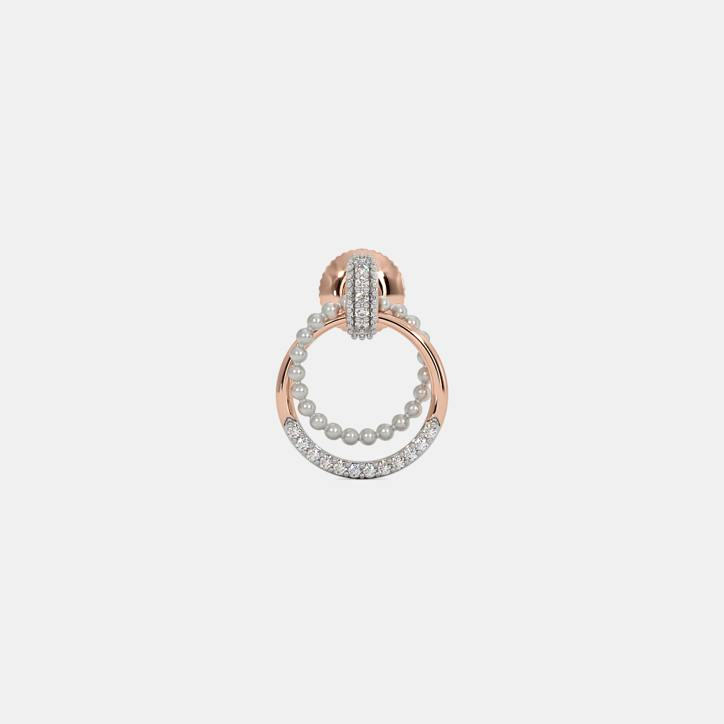 Carave Paris Pearl Pavé Circle Drop Stud Earrings
