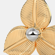 Silver Leaf Trio Stud Earrings