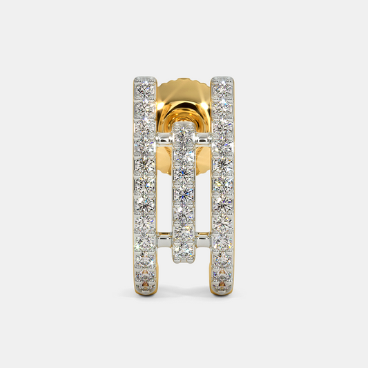 Carave Paris Pavé Geometric Bar Stud Earrings
