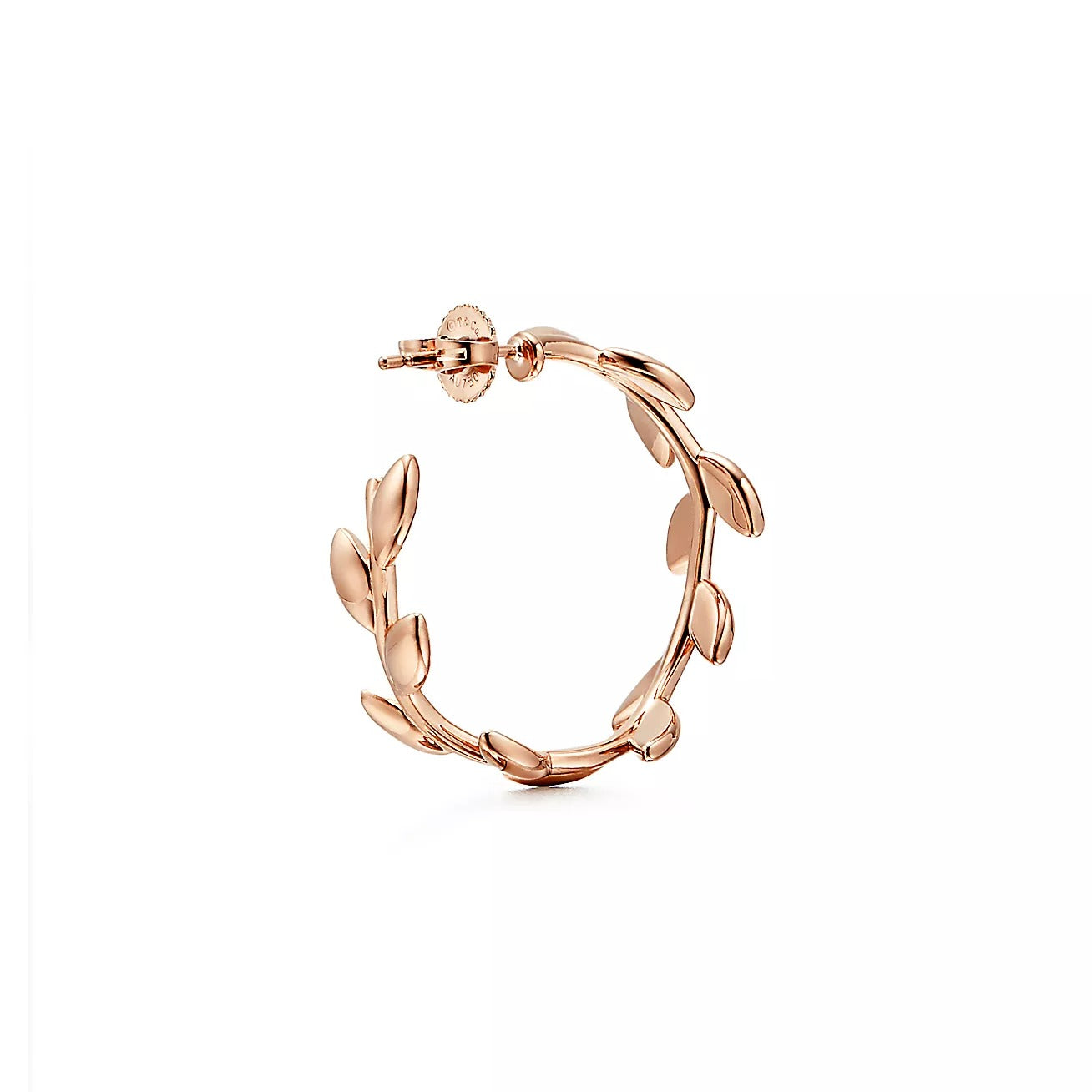 Silver Leaf Hoop Earrings