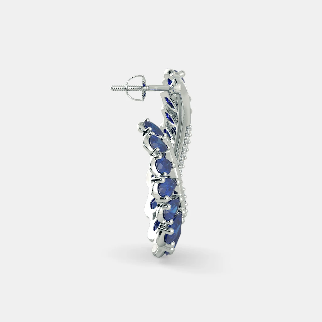 Carave Paris Sapphire Teardrop Hoop Earrings