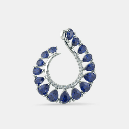 Carave Paris Sapphire Teardrop Hoop Earrings