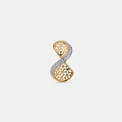 Silver Infinity Lattice Diamond Stud Earrings