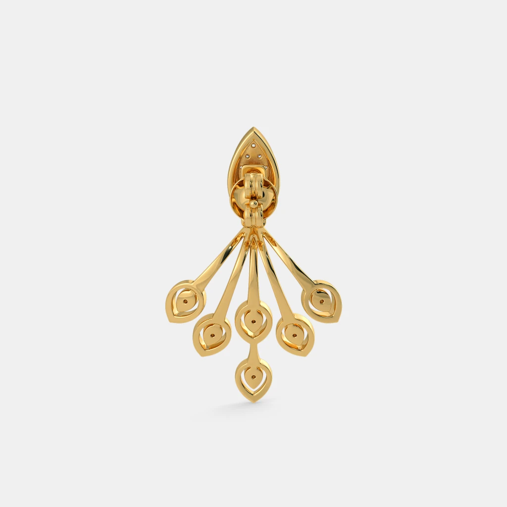 Silver Teardrop Diamond Cascade Stud Earrings