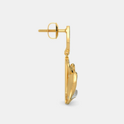 Silver Abstract Diamond Drop Earrings