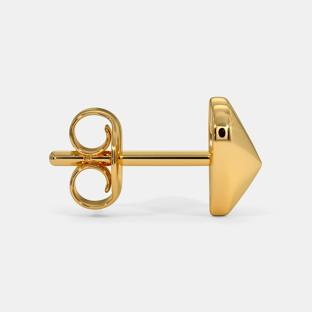 Silver Heart Stud Earrings