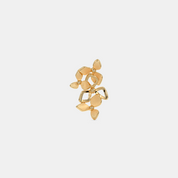Silver Floral Sculpted Stud Earrings