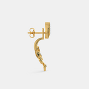 Silver Teardrop Diamond Cascade Stud Earrings