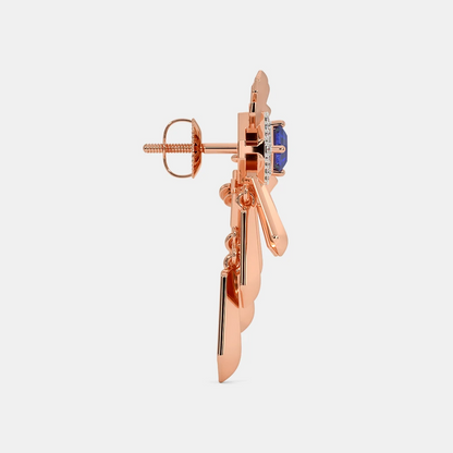 Carave Paris Sapphire Bloom Drop Earrings