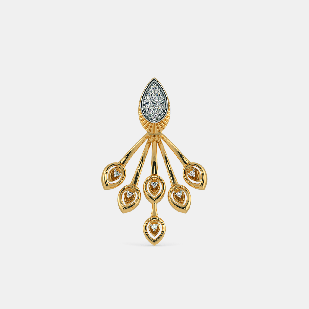 Silver Teardrop Diamond Cascade Stud Earrings