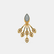 Silver Teardrop Diamond Cascade Stud Earrings