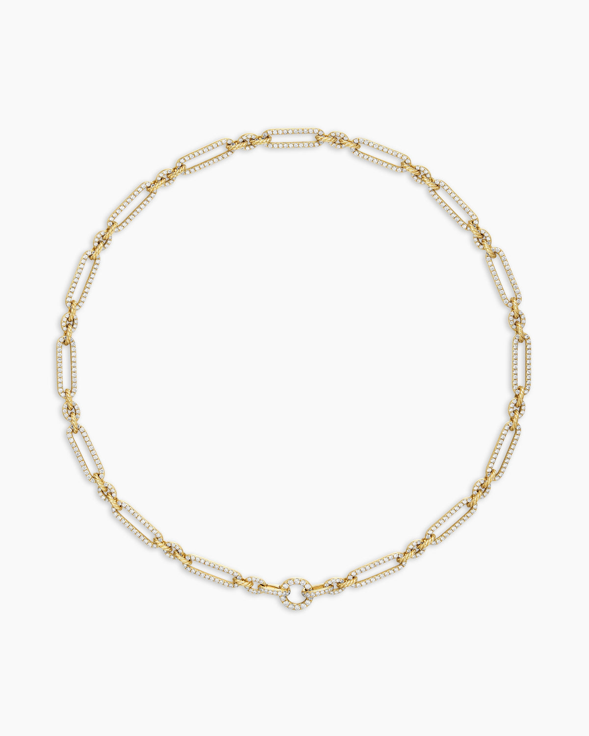 Carave Paris Pavé Paperclip Link Station Necklace