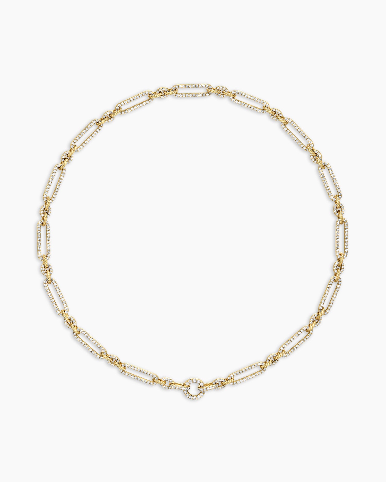 Carave Paris Pavé Paperclip Link Station Necklace