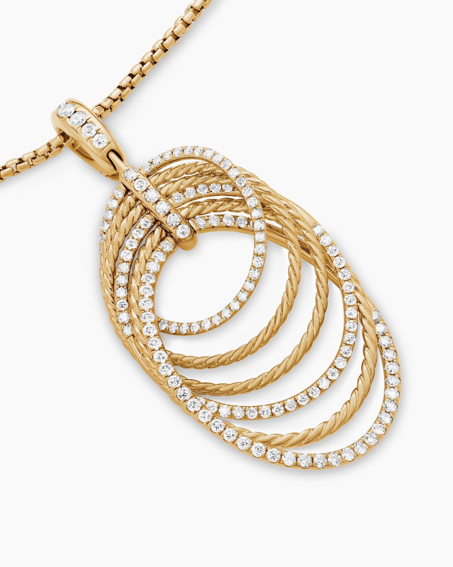 Carave Paris Layered Twisted Halo Pendant Necklace