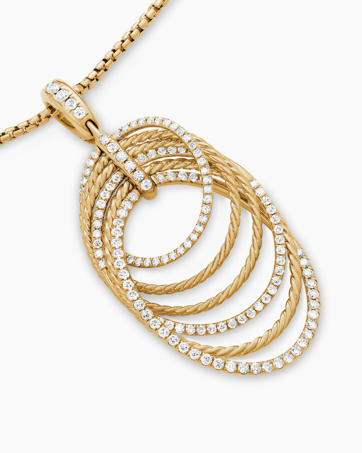 Carave Paris Layered Twisted Halo Pendant Necklace